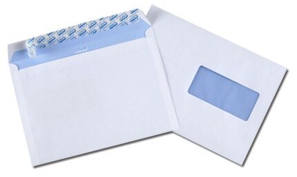 500 ENVELOPPES UNIPAPEL OPEN SYSTEM (162X229) MM 90G AVEC FENÊTRE