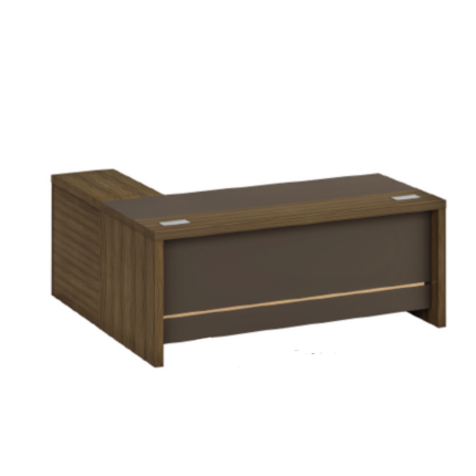 Bureau TEMPO Retour gauche ou droit Rangement avec serrure 180 cm coloris au choix