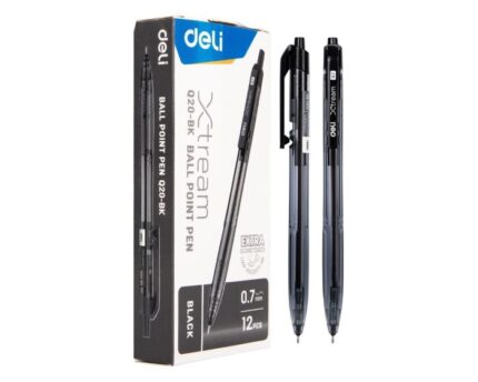 Boite de 12 stylos à bille Deli-EQ20 Xtream Mini pointe de 0.7 mm coloris au choix