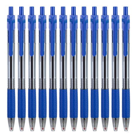 Boite de 12 stylos à bille Deli-Q019 Arrow pointe de 0.7 mm coloris au choix – Image 1