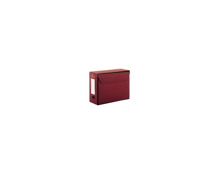 Lot de 2 Boites de classement et d`archivage en simili rayé avec couvercle 35X25 coloris au choix – Image 1