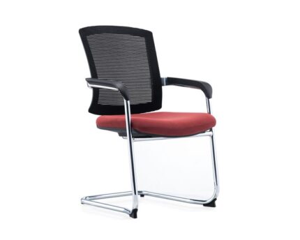Fauteuil KWESK CHALLENGER C, dossier mesh noir, assise tissu avec accoudoirs