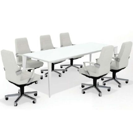 Table de réunion EXEN en bois 180x90 cm 4 coloris au choix