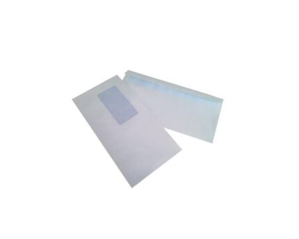 500 Enveloppes UNIPAPEL Open system 110x220 mm 80g/m² Avec fenêtre
