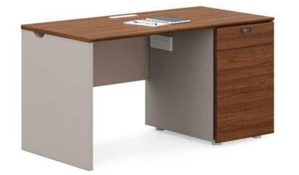 Bureau ISIS 120x60x75 cm, Coul.Golden Sandalwood + Seagull Gray