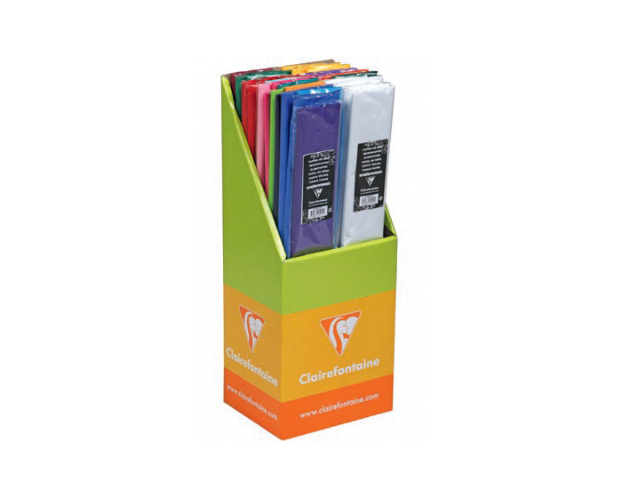 LOT DE 10 PAPIERS DE SOIE Clairefontaine, 10 Sachets de 80 feuilles 18g/m2 au format 50x75cm coloris au choix – Image 1