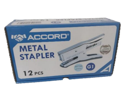 Lot de 12 Agrafeuses à pince robustes ACCORD G1 en Métal agrafes 24/6 - 26/6