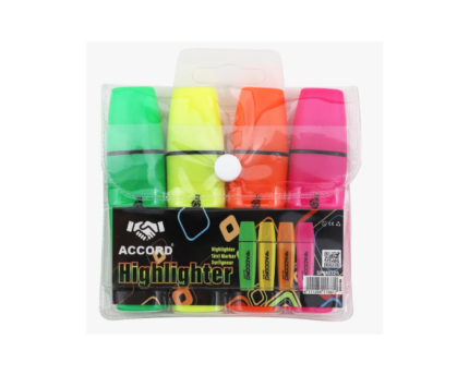 POCHETTES DE 4 FLUORESCENTS SELFI 360 ACCORD ASSORTIS
