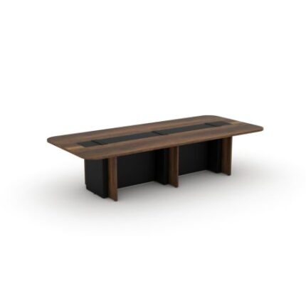 Table de réunion MONTE 320x140x75 cm, Couleur New wengé / Moon