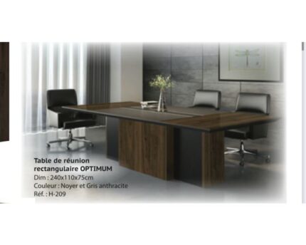 Table de réunion rectangulaire OPTIMUM 240*110*75 cm