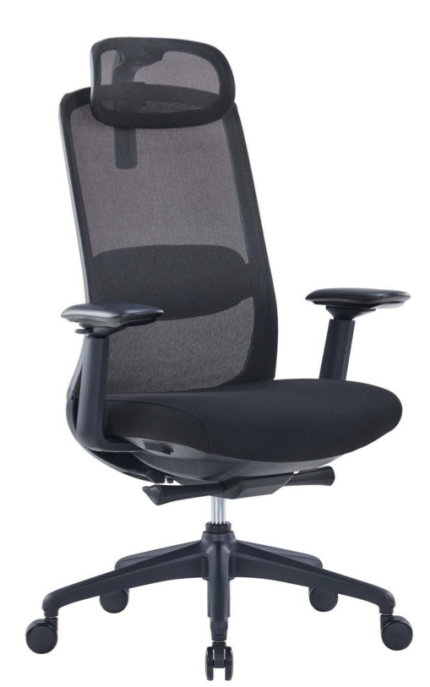 Fauteuil ergonomique kwesk GAMMA 150 – Appuie-tête 2D soutien lombaire réglable et accoudoirs 3D Noir