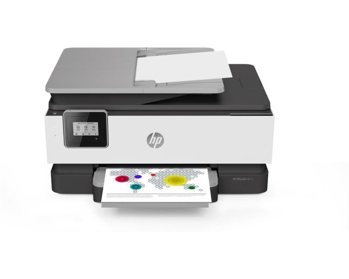 Imprimante multifonction HP jet d'encre thermique OfficeJet 8013 - 4800 x 1200 DPI 18 ppm A4 Wi-Fi couleur recto/verso (1KR70B) – Image 1